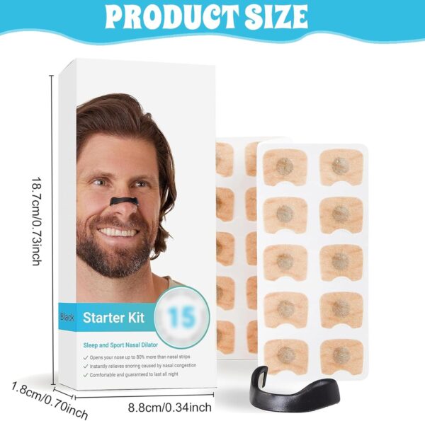 30 Stück Nasenpflaster, Nasenpflaster Schnarchen, Nasal Strips, Magnetischer Nasenstreifen, Anti Schnarch Pflaster, Atmungsaktives Nose Strips Lindern Eine Verstopfte Nase Effektive Anti Schnarchen – Bild 6