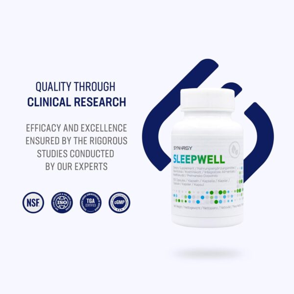 Synergy WorldWide SleepWell 100 Kapseln | Entspannung mit Baldrianwurzel, Passionsblume & Hopfenblüte | Unterstützt Nervensystem, reduziert Angst & fördert Ruhe | 39 g – Bild 6