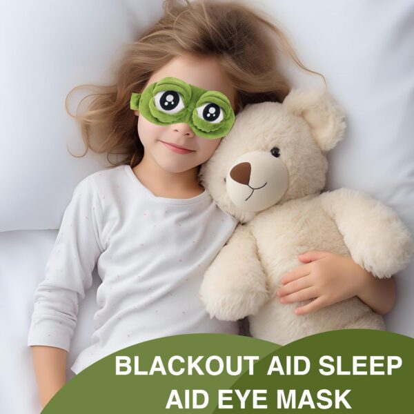 Thoquene Lustige Schlafmaske Frosch 3d Flusen, Schlafmasken Lustig Erwachsene – Bild 5