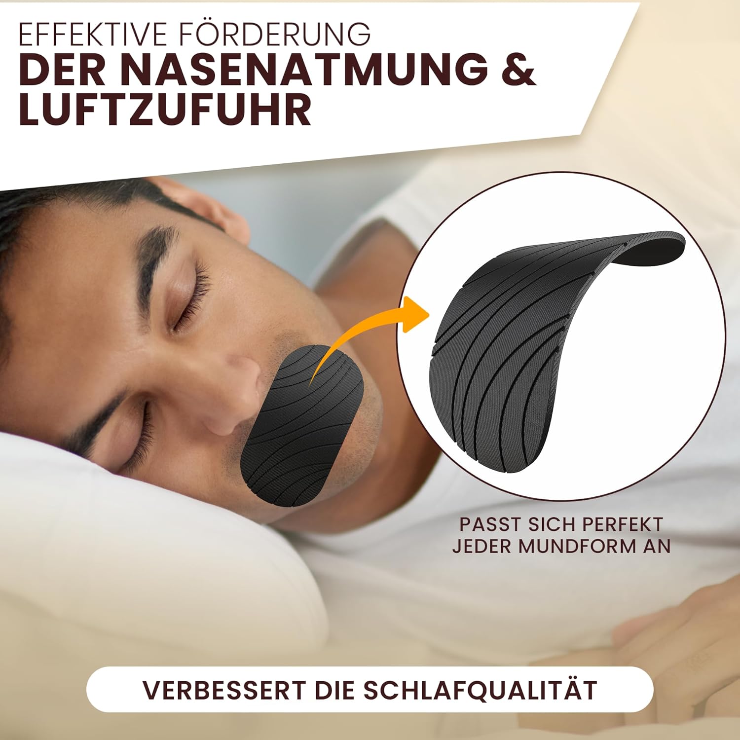 NASENHELD© Mundpflaster Schlafen 35er-Set - NEUHEIT 2024 - Mouth Tape for Sleeping Mund Tape gegen Schnarchen Stopper Mundtape Schlaf Schnarchstopper Schlafpflaster Schnarchpflaster Mundkleber Nachts – Bild 4
