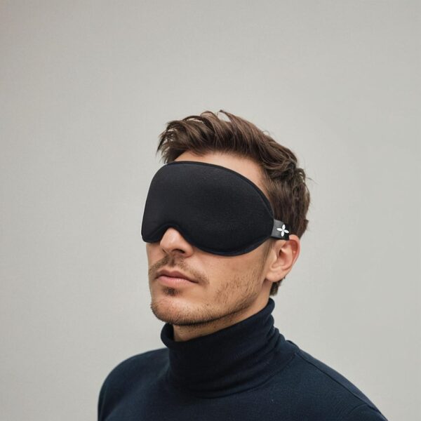 SHAPEVITAL 3D Schlafmaske Deluxe für Frauen und Herren, Seitenschläfer Augenmaske mit tiefen Augenhöhlen für Wimpern, Augenbinde 100％ dunkel zum Schlafen, bequeme Schlafbrille für Reisen, schwarz – Bild 5
