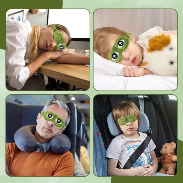 Thoquene Lustige Schlafmaske Frosch 3d Flusen, Schlafmasken Lustig Erwachsene – Bild 6