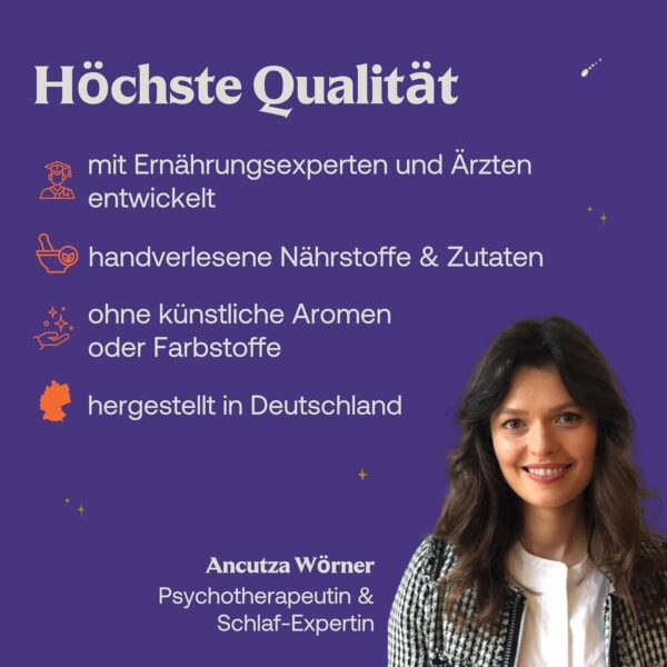 Sleep Chocolate mit Melatonin + Baldrian für verkürzte Einschlafzeit - Zuckerfrei - Wirksamere Alternative zu Melatonin Sprays/Gummies 0,5 mg - Hochdosiert - Vegan - Made in Germany - Clever Chocolate – Bild 6