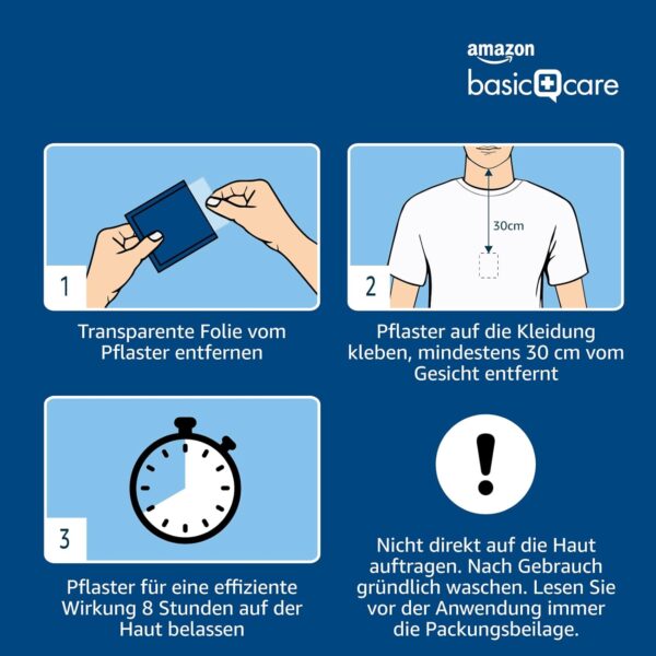 Amazon Basic Care Aroma-Pflaster, 15 Stück, Transparent – Bild 7