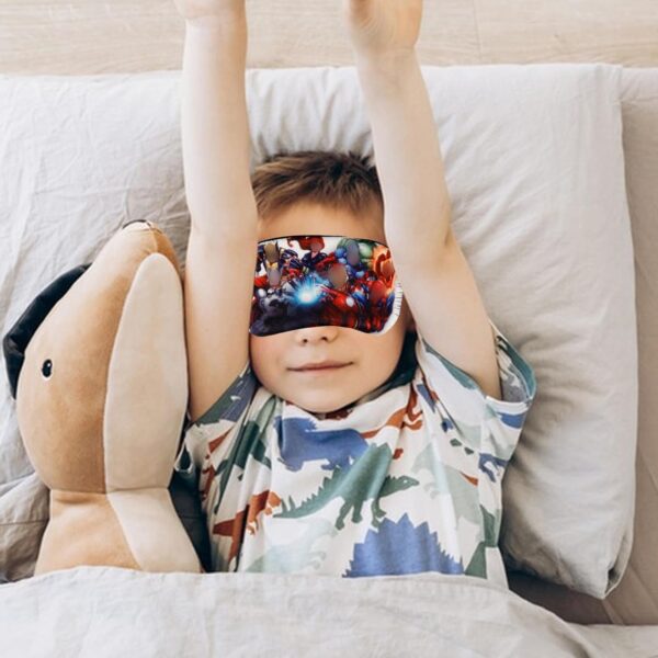Schlafmaske Kinder, Hochwertige Augenmaske Schlafmaske Cartoon Design Sleeping Mask Weich und hautfreundlich, Einstellbar, für Verbessern sie die Schlafqualität, Eye Cover für Jungen Mädchen – Bild 4