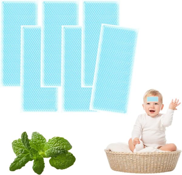 Fieberpflaster, Kühlpflaster, Kinder Fieber Pflaster, Kopfschmerzen Kältepflaster, 30 PCS Hitzschlag-Kühlpflastern, Sofort Kältekompresse, Für Fieberkühlung Und Andere Symptome