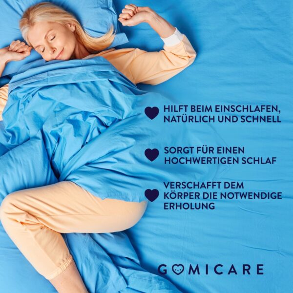 Gomicare - Melatonin Gummies - Melatonin, Vitamin B6, Melissen- Und Baldrianextrakten - 60 Gummies - Zuckerfrei - Vegan - Gluten Und Laktosefrei – Bild 5