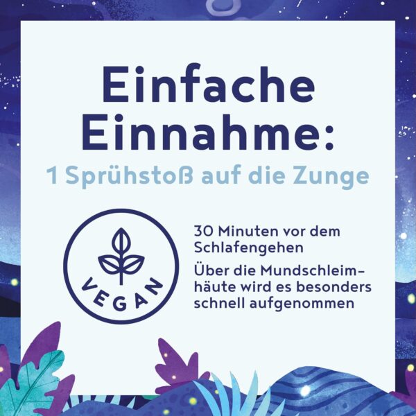 Melatonin Einschlafspray Hochdosiert - 400 Tage Vorrat (50ml) - mit Baldrian, Passionsblume, Melisse, Lavendel, Vitamin B6 & B1 - Sleep Spray ohne Alkohol - Vegan - Himbeer-Geschmack - Alpha Foods – Bild 6