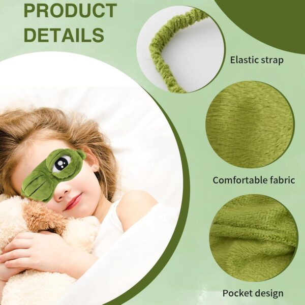 Thoquene Lustige Schlafmaske Frosch 3d Flusen, Schlafmasken Lustig Erwachsene – Bild 3