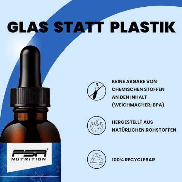 Melatonin Tropfen 50 ml - 0,5 mg bioaktives Melatonin pro Tagesdosis - auf Wasserbasis ohne lästigen Öl-Film im Mund - laborgeprüft - ohne Alkohol - vegan - FSA Nutrition – Bild 4