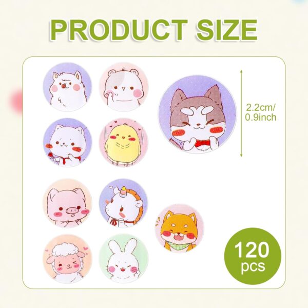 120 Stück Ohrringe Abkleben Sport Kinder,Pflaster Ohrringe Abkleben Kinder,Schlafpflaster Kinder,Pflaster Rund Klein,Pflaster Kinder,Rundes 2,2cm Impfpflaster,Runde Pflaster – Bild 2