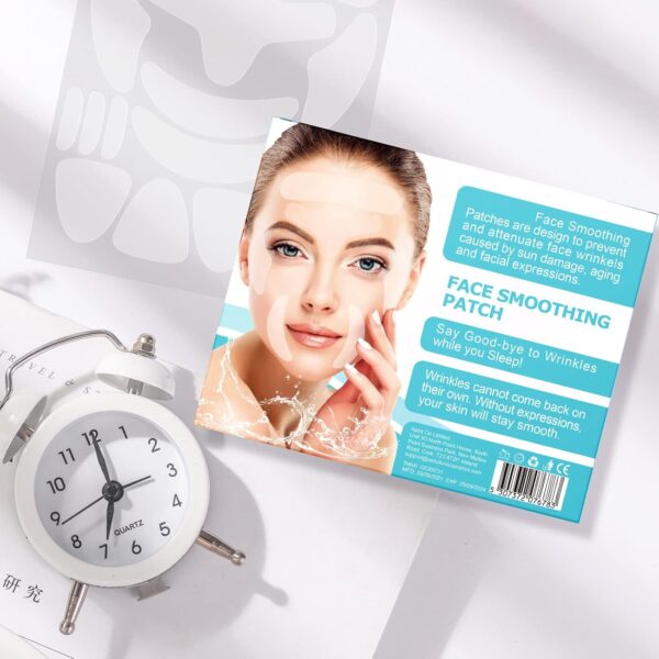 Gesichtsfalten Entferner Streifen,256 Stücke Anti Falten Pads Facial Patches Gesichtsfalten Pflaster zum Glätten von Augen Mund oder für Gesicht,Wiederverwendbare Stirn Falten Pads16 Blätter – Bild 7