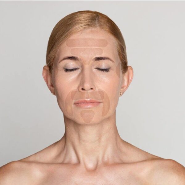 Skinremide Gesichts-Pflaster zum Glätten von Linien und Falten, 165 transparente Klebepflaster, verschiedene Formen für Stirnfalten, Smile-Linien, Krähenfüße, Linien und Falten stoppt Stirnfalten – Bild 6