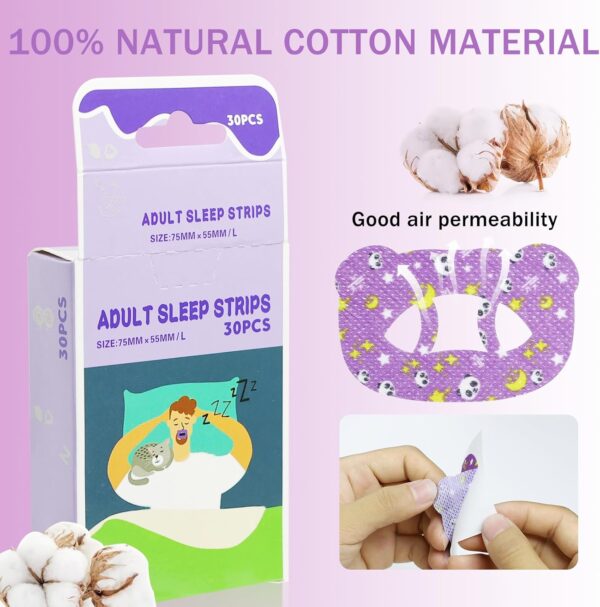 60 Stück Mundpflaster Schlafen Schnarchstopper Anti Schnarch Mouth Tape für Sleeping Schnarchpflaster Sleep Tape Gegen Schnarchen für Besser Atmen für Breathing Entwickelt Nasenatmungsgewohnheiten – Bild 6