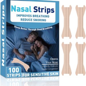 Nasenpflaster-Besser-Atmen, 100 Stück Extra-Starker-Nose-Strips-Schnarchstopper Schlaf Verbessern, 2025 Neu Nasenpflaster Schnarchen Leicht Reißbar
