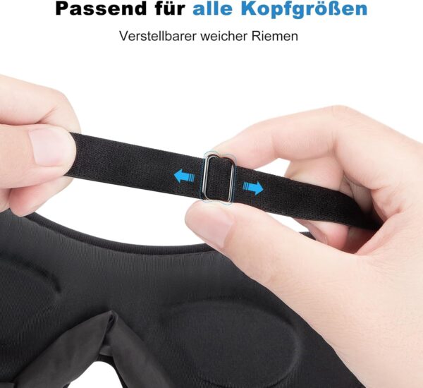 Boniesun 3D Schlafmaske für Seitenschläfer, Verdunklungs-Augenmaske für Männer und Frauen, Ultradünne Design, Angenehm und atmungsaktiv zu tragen – Bild 6