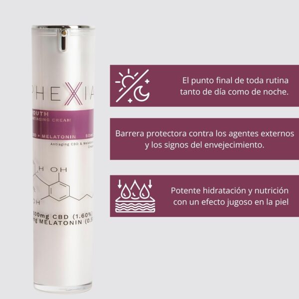 „NEU: Phexia® ‚Youth‘ Anti-Aging-Creme mit CBD (800 mg) und Melatonin (250 mg) – 50 ml … – Bild 6