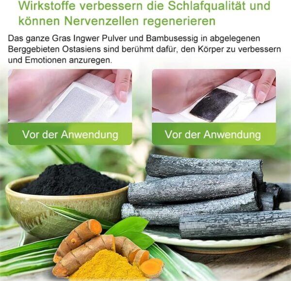 HonLena 30 Stück Detox Fußpflaster Entgiftung,Entgiftungspflaster Füße,100% natürliche Fußpads Deep Cleansing Foot Pads,Fusspflaster zur Entgiftung Detox Pflaster Original,Stressabbau und Entfernung – Bild 6