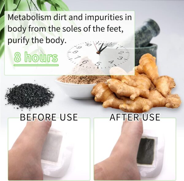 20 Stück Entgiftungspflaster Füße,Detox Fußpflaster Entgiftung,Entgiftungspflaster Füße Original,Deep Cleansing Foot Pads,für Stressabbau & Tiefschlaf 100% natürliche Fußpads (Wermutgras) – Bild 4