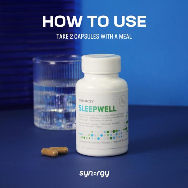 Synergy WorldWide SleepWell 100 Kapseln | Entspannung mit Baldrianwurzel, Passionsblume & Hopfenblüte | Unterstützt Nervensystem, reduziert Angst & fördert Ruhe | 39 g – Bild 4
