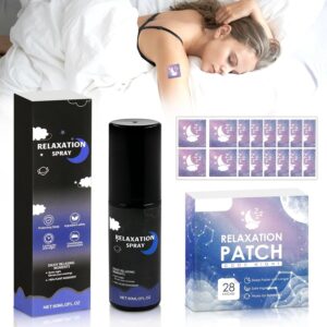 Einschlafhilfe Erwachsene,Melatonin Einschlafspray 60 ml - 480 Tage Vorrat,Schlafpflaster 28 Stück,Entspannte Nächte mit Melatonin Spray und Schlaf Patches,Reduzieren Sie Müdigkeit,Besser Schlafen