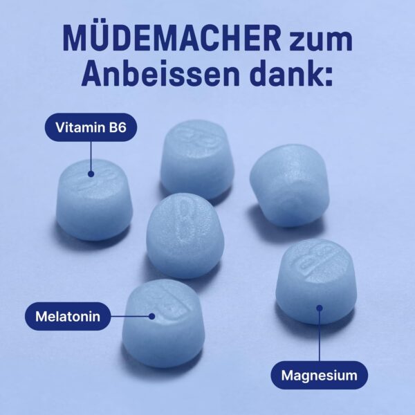 BRAINEFFECT Sleep Gummies (60 Stück) - Vegane Melatonin Gummies mit Blaubeergeschmack - Melatonin Gummibärchen für reduzierte Einschlafzeit – Bild 3