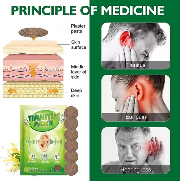 24-teiliges Tinnitus-Entlastungs-Ohrpflaster,Tinnitus-Entlastungs-Ohrpflaster,Kräuter-Tinnitus-Pflaster Verhindern Sie Hörverlust-Ohr-Entlastung,gibt Ihnen einen ruhigen Schlaf – Bild 4
