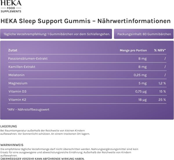 Melatonin Gummies - 100% Vegan - Melatonin Hochdosiert - Einschlafhilfe Erwachsene - 60 Stück - Melatonin-Spray-Alternative - Sleep Supplement - Besserer Schlaf - Zuckerfrei - Ohne Gluten und Laktose – Bild 7