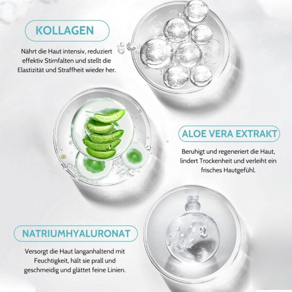 Shefave Stirnfalten Glätten Zornesfalte Pflaster 20 Stück, Hydrogel Pflaster Stirn Pad Gegen Falten, Collagen Maske Anti Falten Pflaster, Feuchtigkeit, Glättet Feine Linien und Fältchen – Bild 3