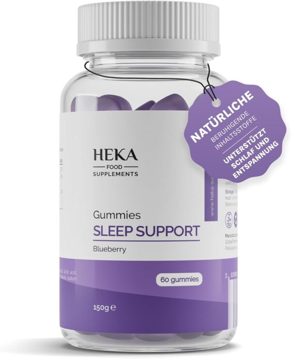 Melatonin Gummies - 100% Vegan - Melatonin Hochdosiert - Einschlafhilfe Erwachsene - 60 Stück - Melatonin-Spray-Alternative - Sleep Supplement - Besserer Schlaf - Zuckerfrei - Ohne Gluten und Laktose