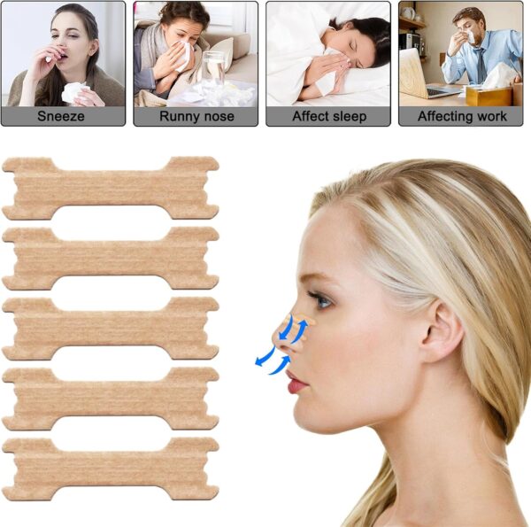 250 Pcs Nasenpflaster Schnarchen, Schnarchstopper Nasenpflaster, Schnarchstoppe, Nasenstrips Gegen Schnarchen, Nosestrips Für Sport Schlafgegen Anti-Schnarch-Pflaster Besser Atmen Nasenstrips Größe L – Bild 4