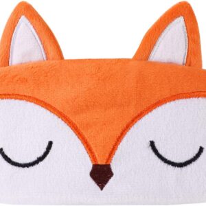 Schlafmaske Kinder, Ultraweich Schlafmaske Kinder Mädchen 3D Süße Tiere Schlafbrille Kinder für Mädchen Jungen Damen Nickerchen Reisen(Orange, Fuchs)