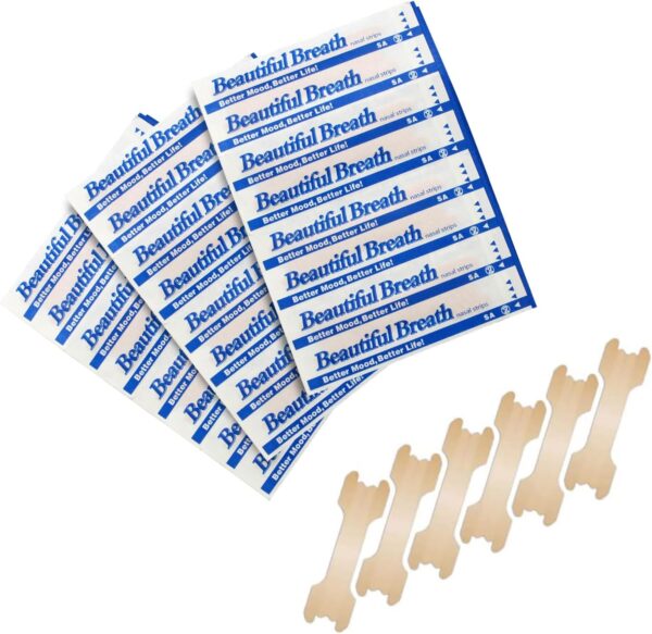 MYMULIKE Nasenpflaster Schnarchen 200 Stück, Besser Atmen Nasenstrips Größe L (66 x 19 mm) Anti-Schnarchen Nasenstrips gegen Schnarchen, für Besseren Schlaf, Bessere Atmung während des Trainings