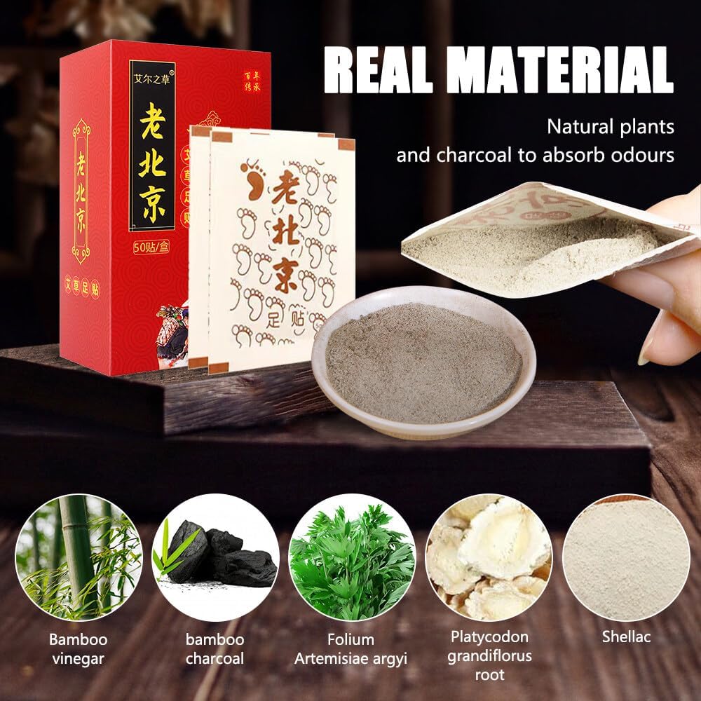 XPJBKC Detox Fußpflaster Entgiftung, 50 Stück Entgiftungspflaster Füße, Detox Pflaster für Stressabbau, Natürliches Fusspflaster zum Entgiften für Tiefschlaf und Gesundheitswesen – Bild 4