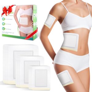 YCCOKJJ 30 Stück Castor Oil Patches Einweg Selbstklebende Castor Oil Pack Bio Rizinusöl Pflaster, 3 Größen Rizinusöl Packungen, Sehr Saugfähig und ölbeständig Ohne Waschen(Ohne Öl)