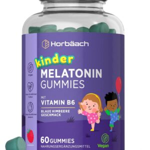 Melatonin Gummies Kinder | 60 Gummibärchen for Kids | 0,5 mg mit Vitamin B6 | by Horbaach