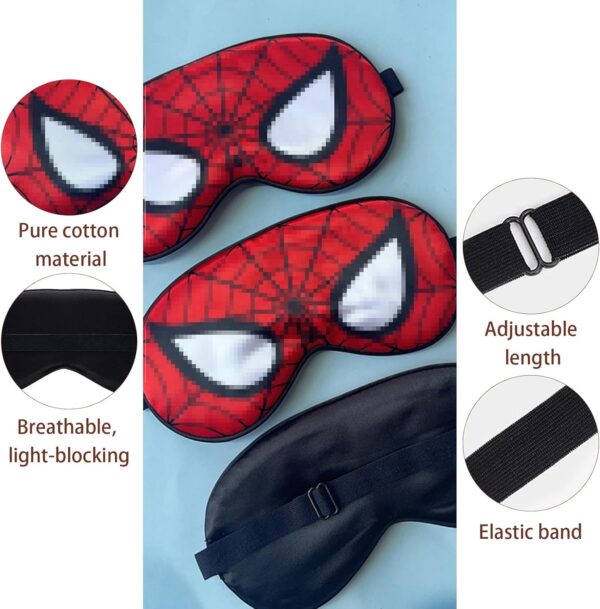 EnixwH 2 Stück Anime Schlafmaske Kinder, Einstellbar Sleep Mask, Schlafmaske Lustig, Schlafbrille Kinder, Verdunkelnde Augenmaske Schlafmaske für Erwachsene Und Kinder Mittagspausen Reisen – Bild 3