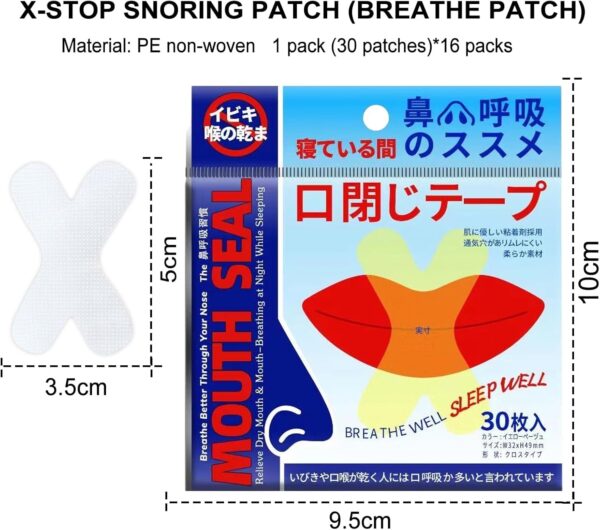 Mengger Schnarchstopper, 480pcs Mouth Tape Anti Schnarch Mouth Tape for Sleeping Mundpflaster Schlafen Schnarchpflaster Mundpflaster Snoring Plasters Mundkleber Nachts Anti Schnarch Pflaster – Bild 2