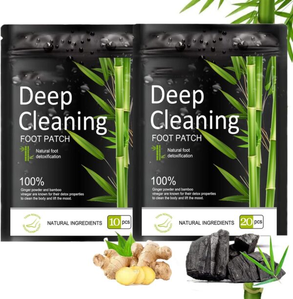 HonLena 30 Stück Detox Fußpflaster Entgiftung,Entgiftungspflaster Füße,100% natürliche Fußpads Deep Cleansing Foot Pads,Fusspflaster zur Entgiftung Detox Pflaster Original,Stressabbau und Entfernung