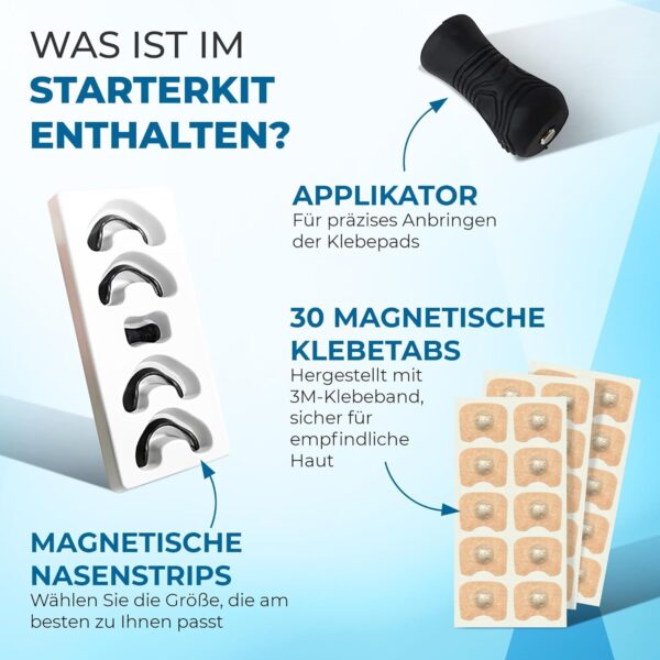 Magnetische Nasenpflaster Schnarchen (Starter Kit 15 Tage) – Anti-Schnarch Nose Strips, Schnarchstopper & Schnarchschiene für besseres Atmen, Nasal Strips & Nasenstrips Magnet – Bild 6