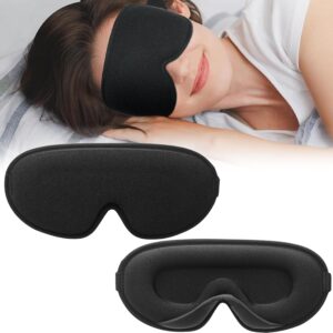 TOOINKCV Augenmaske Schlafmaske für Seitenschläfer, 3D Schlafmaske Seitenschläfer Atmungsaktiv, 3D Vertiefte Augenhöhlen Schlafbrille, verstellbare Weiche Sleeping Mask