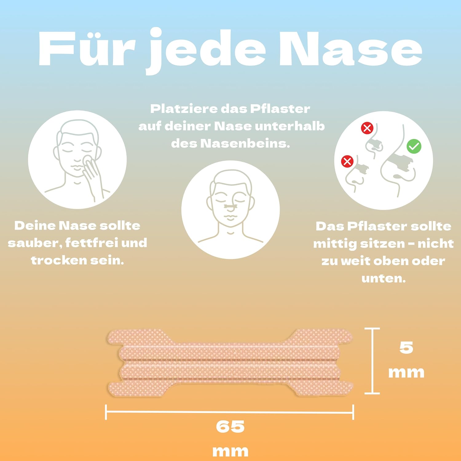 Nasenpflaster gegen Schnarchen (60 Stück) - Hautfarbene Anti Schnarch Nose Strips - extra stark - Nasenpflaster besser Atmen für mehr Breath im Alltag (60) – Bild 6