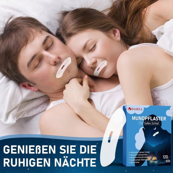 Schnarchstopper-Anti Schnarch, Mouth Tape for Sleeping 120 Stück, Mundpflaster Schlafen- Förderung der Nasenatmung, Schnarchen Stopper zur Verbesserung der Schlafqualität – Bild 7
