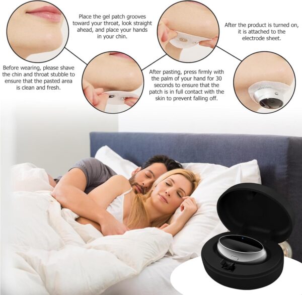 Schnarchstopper, Intelligentes Anti Schnarch Gerät, Anti Schnarch Pflaster, Magnetisches Sleepease Gerät mit 3 Gang Einstellung, Atmen Sie Leicht, for Männer Frauen – Bild 6