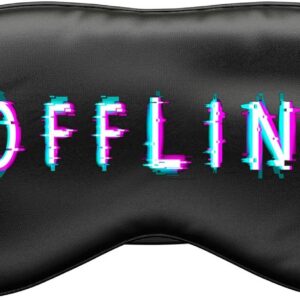 Schlafmaske Reise Relax Augen-maske Abdeckung Bett Emoji Nickerchen Augenbinde Seine Schwarz Offline 2 [042]