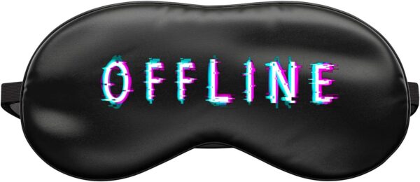 Schlafmaske Reise Relax Augen-maske Abdeckung Bett Emoji Nickerchen Augenbinde Seine Schwarz Offline 2 [042]