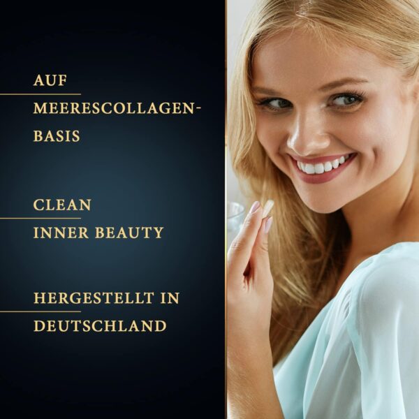 Melatonin + Hyaluron Kollagen Kapseln hochdosiert - 0,5mg Melatonin, 580mg Marine Collagen mit Magnesium, Chlorella und Biotin - 60 Beauty Kapseln - Ohne Zusatzstoffe, Made in Germany – Bild 4