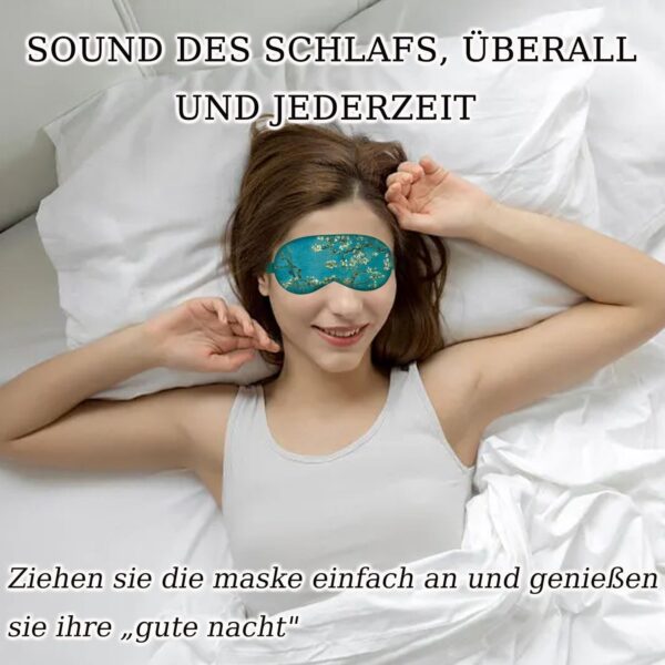 Verstellbare Augenmaske für Frauen,Schlafmaske,mit verstellbaren Bändern, bequeme und super weiche Augenmaske ultimative Schlafhilfe,Grün-Blumig,Augen-Schlafschutz,blockiert Licht, für Yoga-Reisen – Bild 4