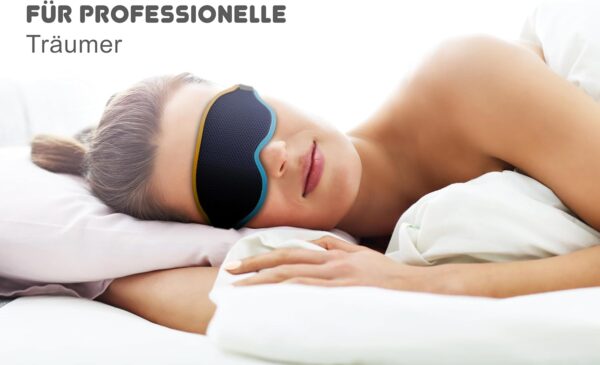 NUYX® 3D Schlafmaske/Abdunkelnde Schlafbrille/Super Comfy Augenmaske/Augenbinde (Eclipse Black) – Bild 4