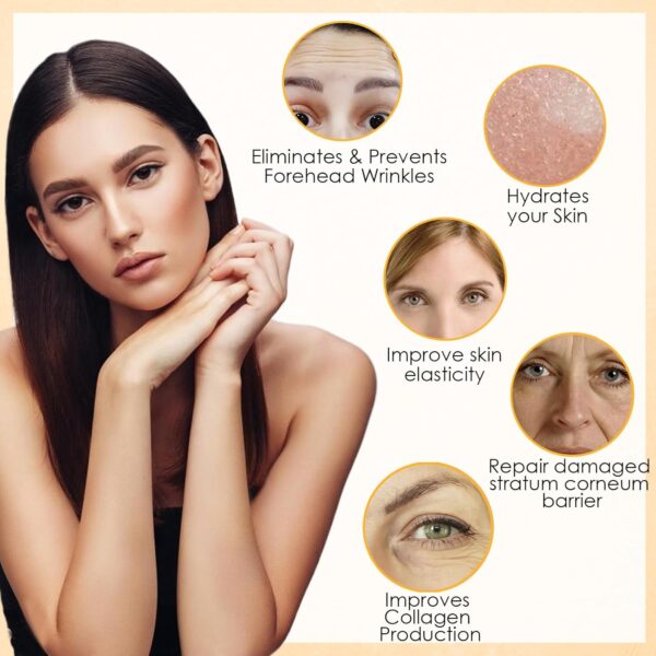 20 Stück Anti Falten Stirn Pad, Anti Aging Gesichts Anti-Falten-Patches, Forehead Wrinkle Pflaster, Stirnpflaster für Falten zur Glättung Feiner Linien Und Fältchen Sowie – Bild 5
